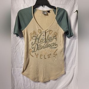 Vintage Harley Davidson Button Down T-Shirt